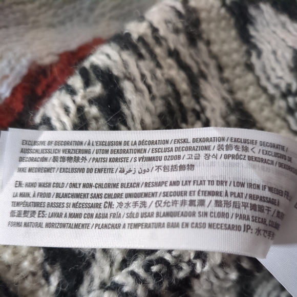 Abercrombie & Fitch Women's Aztec Alpaca Wool Blend Long Hooded Cardigan Size S - Picture 7 of 7